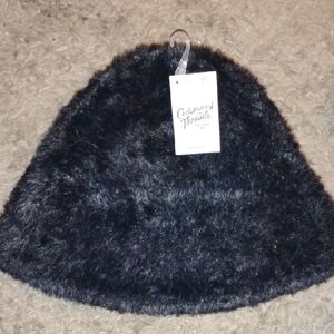 Cozy Black Fuzzy Beanie